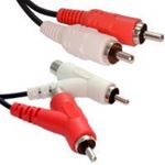 Audio Leads (1 Metre) - 2 X RCA Phono To Stackable Y Splitter