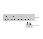 Power Adapters - 4 Way Splitter Extension UK 3 Pin: 0.5m Cable