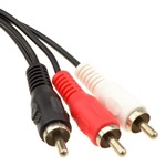 Audio Leads - 2 x RCA Phono to 1 x RCA Phono