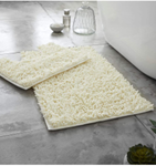 Bath & Pedestal Mat Set - Cream