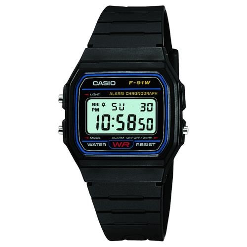 Casio Watch - F-91W-1YER Black/Blue