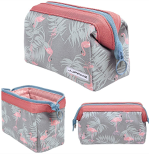 Handheld Washbag - Pink Flamingos