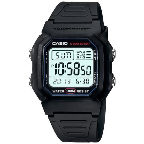 Casio Watch - W-800H-1AVES Black