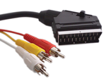 Audio Visual Leads (1 Metre) - 3 x RCA Phono to Scart
