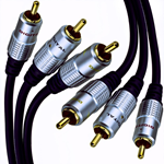 Audio Visual Leads (1 Metre) - OFC 3 x RCA Phono to 3 x RCA Phono