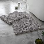 Bath & Pedestal Mat Set - Light Grey