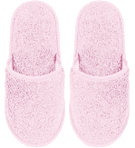 Terry Towel Spa Slippers: 400GSM - Pink