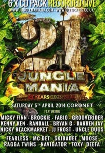 Jungle Mania: 21 Years - Micky Finn, Brockie, Fabio, Groover