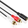 Picture of Audio Leads - 2 x RCA Phono to 3.5mm Jack Socket (M>F)