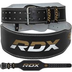 RDX Weight Lifting Leather Gym Belt - 4 Inch