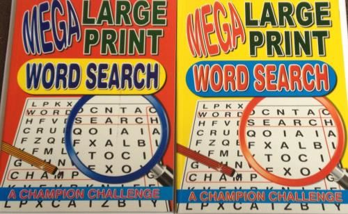 Mega Large Print Word Search - Books 1 & 2 2 Pack