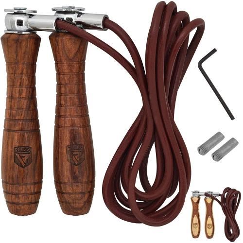 RDX Skipping Rope - Wooden/Leather