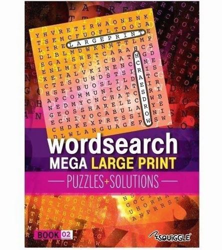 Mega Large Print Word Search - Book 2 Puzzles Solutions