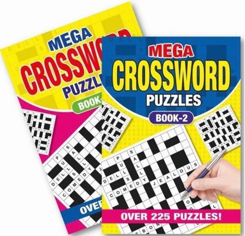 Mega Crossword Puzzle Books 1 & 2 - 2 Pack