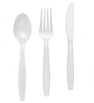 Plastic Cutlery Set - 10 x Knives, 10 x Forks, 10 Spoons