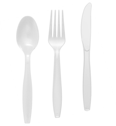 Plastic Cutlery Set - 10 x Knives, 10 x Forks, 10 Spoons