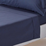 Bed Sheet Single: Flat - Navy