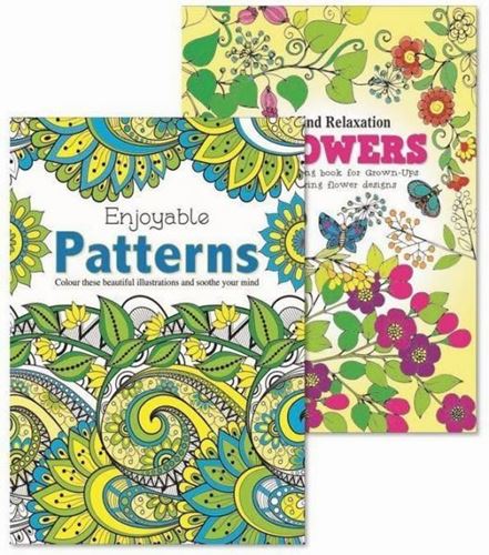 Flowers And Pattern Colouring Books - 2 Pack