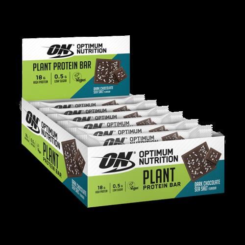 Optimum Nutrition Plant Protein Bar - Dark Chocolate Sea Salt 10 x 60g