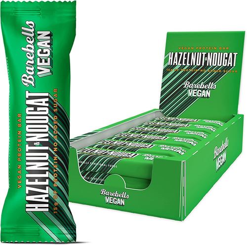 Barebells Vegan Protein Bar - Hazelnut Nougat 12 x 55g Pack