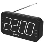 Groov-E Alarm Clock Radio - GVCR02BK Curve Portable