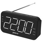 Groov-E - GVCR02BK Curve Portable Alarm Clock Radio