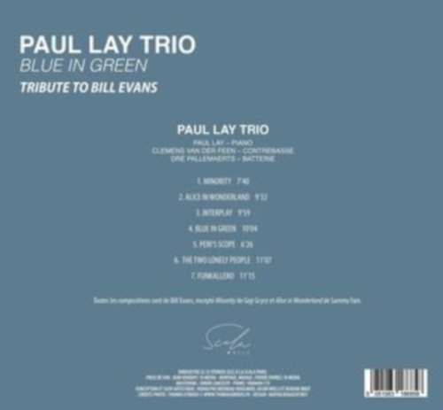 Paul Lay Trio - Blue In Green: Tribute To Bill Evan