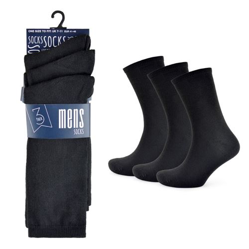 Men's Classic Socks - 3 Pack: Black