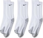 Picture of Nike Everyday MAX Cushioned Crew Socks: 3 Pack - White/Black (UK Size L)
