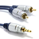 Audio Leads - OFC 2 x RCA Phono to 3.5mm Jack