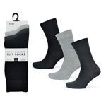 Picture of Men's Classic Suit Socks - 3 Pack: Grey/Black/Charcoal (UK Size 7-11) Model # SK697