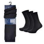 Picture of Men's Classic Socks - 3 Pack: Black (UK Size 7-11) Model # SK118BK