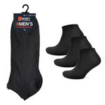 Picture of Tom Franks T-Sport Men's Trainer Socks - 3 Pack: Black (UK Size 7-11) Model # SK078