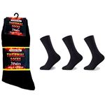 Picture of Premium Wear Men's Thermal Socks - 3 Pack: Black (UK Size 6-11) Model # 18274