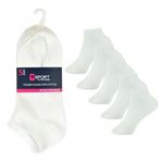 Picture of Tom Franks Ladies Trainer Socks - 5 Pack: White (UK Size 4-7)