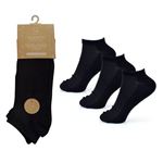 Picture of Bamboo Threads Men's Trainer Socks - 3 Pack: Black (UK Size 6-11) Model # 23083