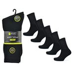 Picture of Tom Franks T-Sport Men's Premium Sport Socks - 5 Pack 'Big Foot': Black (UK Size 12-14) Model # SK1059