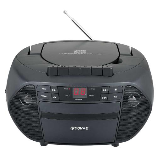 Gema Records. Groov-E Traditional Portable Boombox - GVPS833BK CD ...