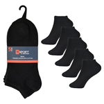 Picture of Tom Franks T-Sport Men's Trainer Socks - 5 Pack: Black (UK Size 7-9.5) Model # SK671