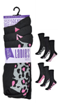 Picture of Ladies Socks - 2 x 3 Pack: Animal Design SK536 (UK Size 4-7) Model # 25363
