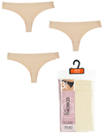 Picture of Anucci Ladies 3 Pack No VPL Thong - Nude (UK Size 12) Model # BR730