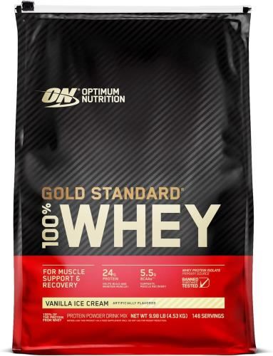 Optimum Nutrition Gold Standard 100% - Whey Protein: Vanilla Ice Cream 4.54KG