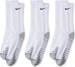 Picture of Nike Everyday MAX Cushioned Crew Socks: 3 Pack - White/Black (UK Size L)
