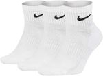 Picture of Nike Everyday Cushioned Ankle Socks: 3 Pack - White (UK Size M)