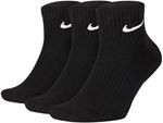 Picture of Nike Everyday Cushioned Ankle Socks: 3 Pack - Black (UK Size S)
