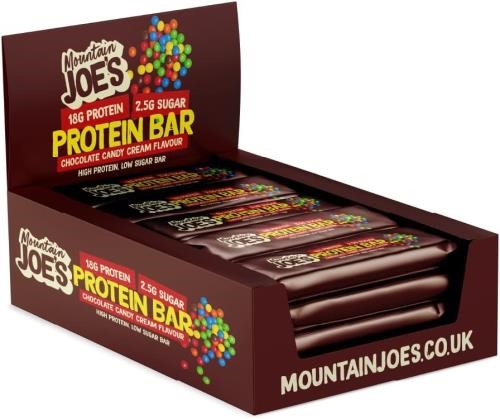 Mountain Joe's Protein Bar - 12x55g Chocolate Candy Cream