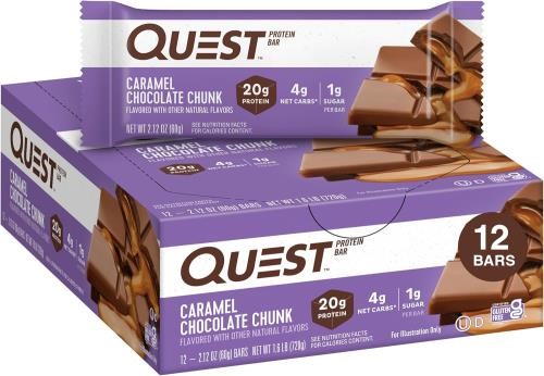 Quest Nutrition Protein Bar - 12x60g Caramel Chocolate Chunk