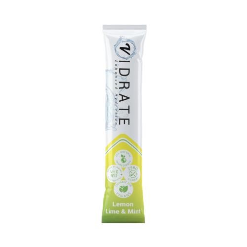 Vidrate Vegan Hydration Powder - 10x3g Lemon Lime & Mint