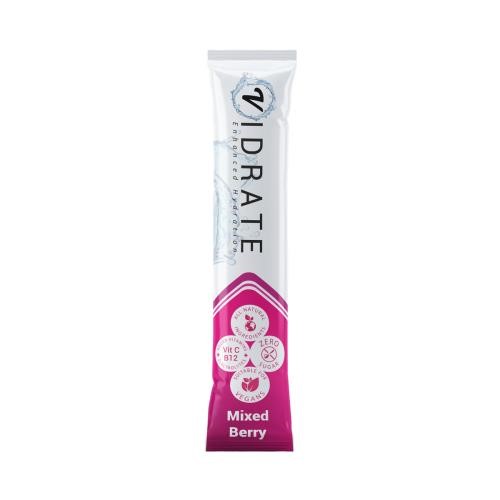 Vidrate Vegan Hydration Powder - 10x3g Mixed Berry