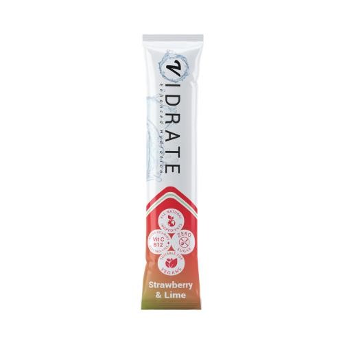 Vidrate Vegan Hydration Powder - 10x3g Strawberry & Lime
